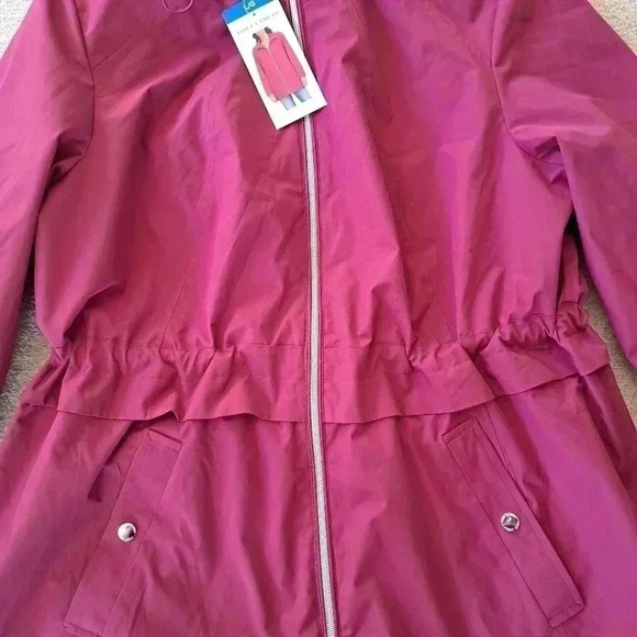 NWT Vince Camuto Pink Jacket Women's Lightweight Rain Coat Size XL - Picture 9 of 12